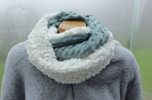 Loop patina grün weiss